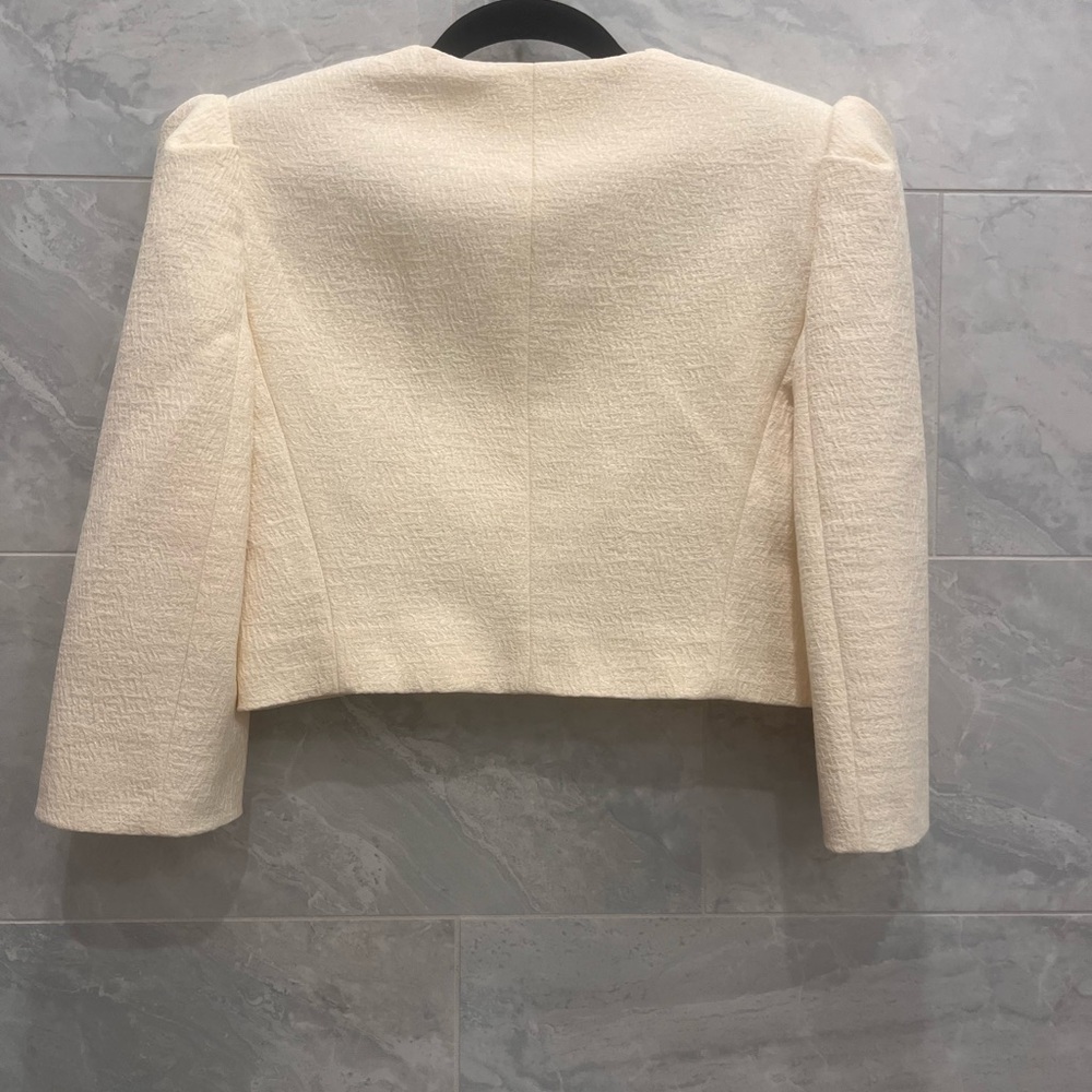 Zara cream cropped blazer - Picture 3 of 3
